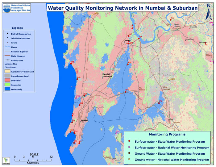 Water Quality Maps of Environmental Monitoring Network of Maharashtra